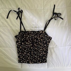 Black Daisy Urban Outfitters Crop Top